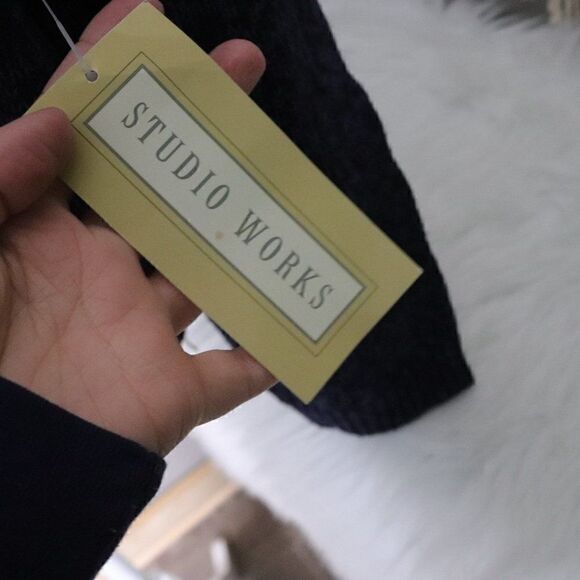 Vintage | 1990's Cotton Zip Up Long Sleeve Sweater XL - Picture 4 of 7